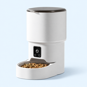 Compact Camera Wi-Fi Pet Feeder – Pearl White
