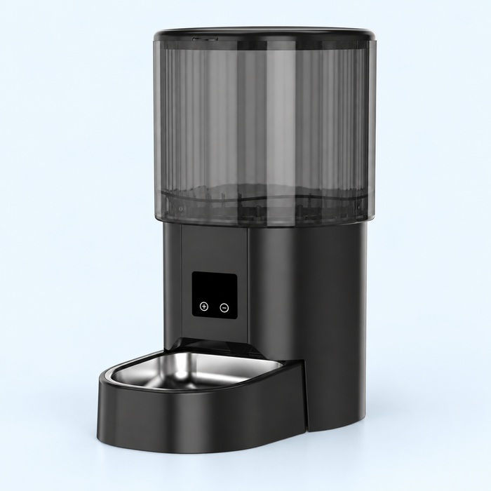 4 L Automatic Pet Feeder with Timer — Black