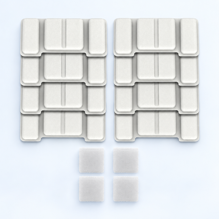 SenseSteel TY09 Filter Set — 8 Cartridges + 4 Pump Sponges