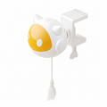 HYGEON RiseBall Clamp-Mounted Automatic Cat Teaser, White and Yellow