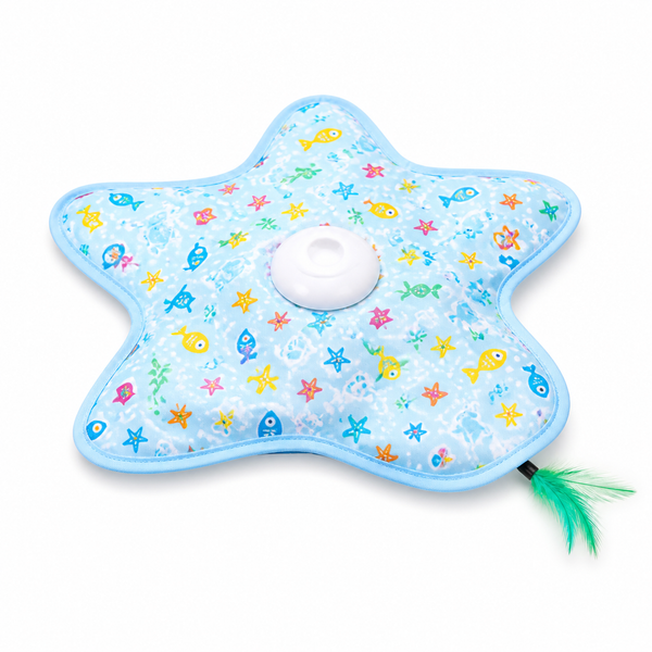 HYGEON HuntStar Rotating Cat Toy with Feather Teaser, 500mAh