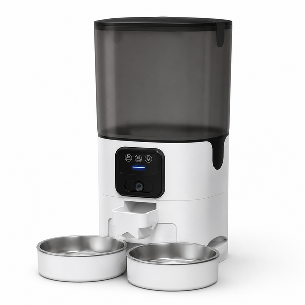 HYGEON DuoFeed 7L Smart Pet Feeder with 1080p Camera & Dual Bowls