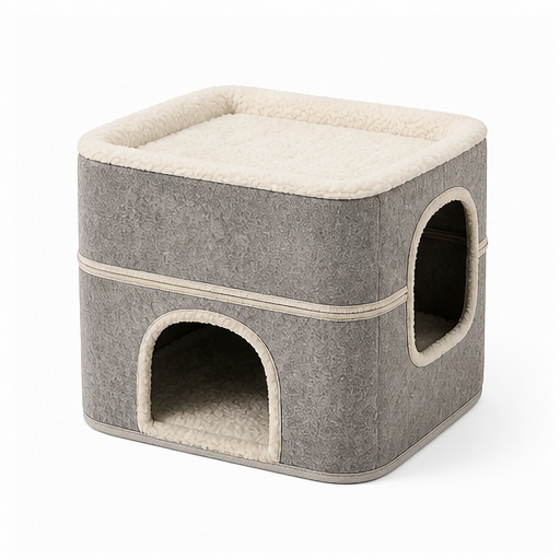 HYGEON DuoDen Foldable Two-Level Cat House