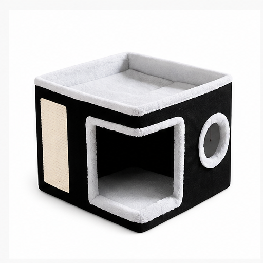 HYGEON PlushFold Foldable Pet House with Removable Cushions