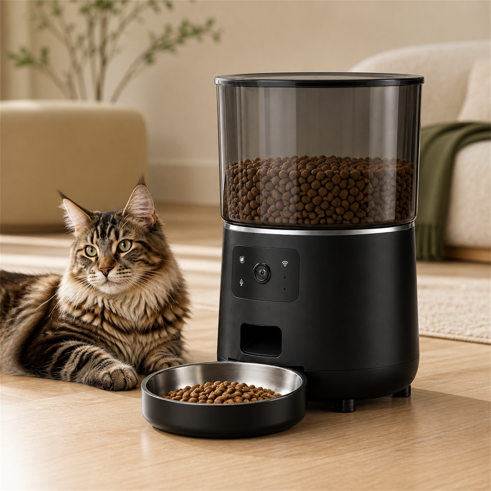 HYGEON ViewFeed 4L Smart Pet Feeder with HD Camera & Two-Way Audio