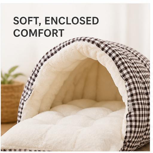 HYGEON CosyCabin Soft Pet House — Medium/Large