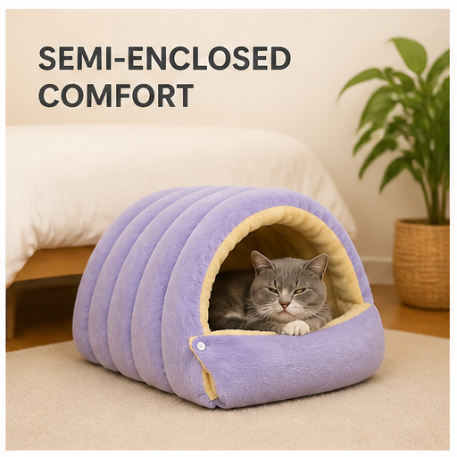 HYGEON SoftCove Semi-Enclosed Pet Bed — Two Sizes
