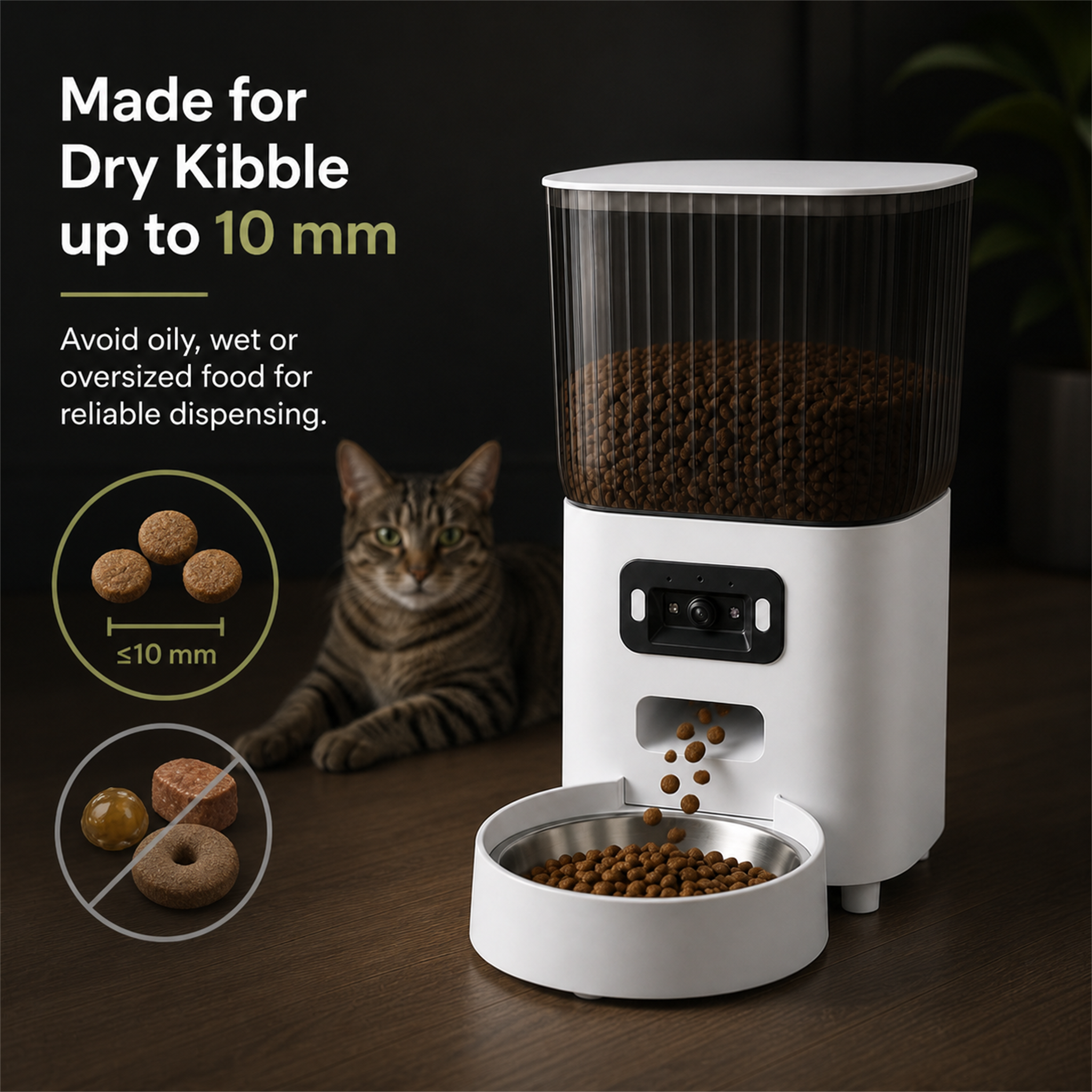 HYGEON ViewFeed 5L Smart Pet Feeder with Camera & Two-Way Audio