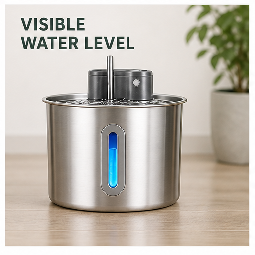 HYGEON SenseSteel 2.2L Infrared Sensor Pet Water Fountain