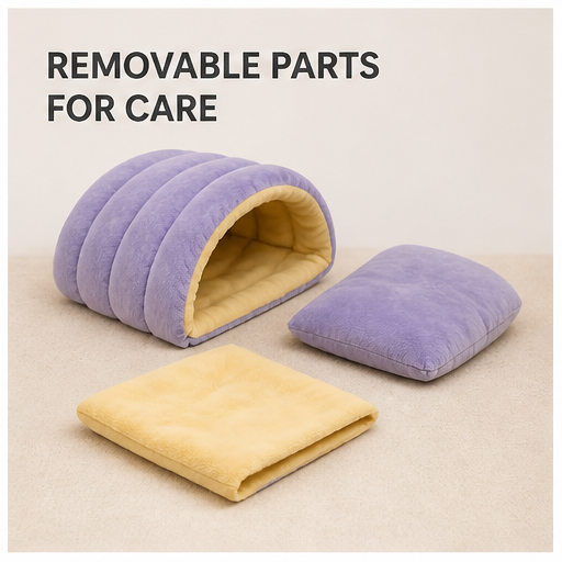 HYGEON SoftCove Semi-Enclosed Pet Bed — Two Sizes