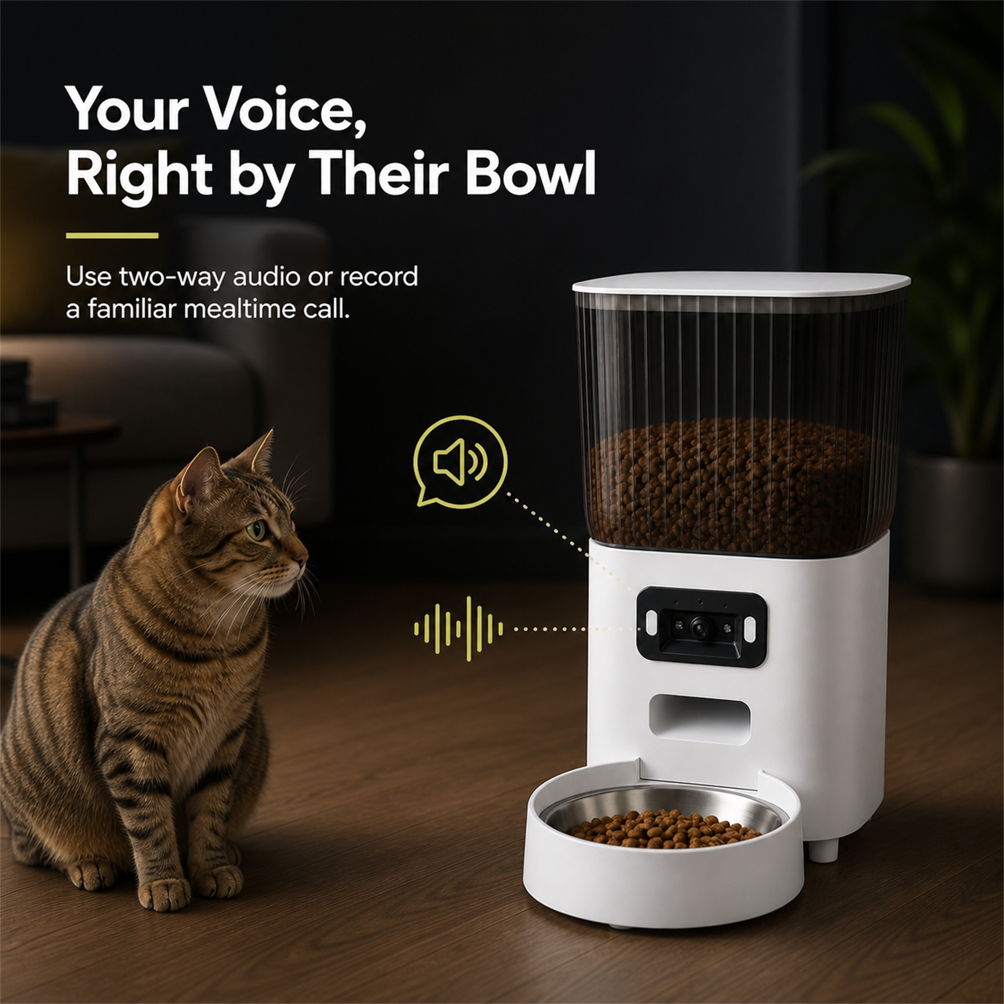 HYGEON ViewFeed 5L Smart Pet Feeder with Camera & Two-Way Audio