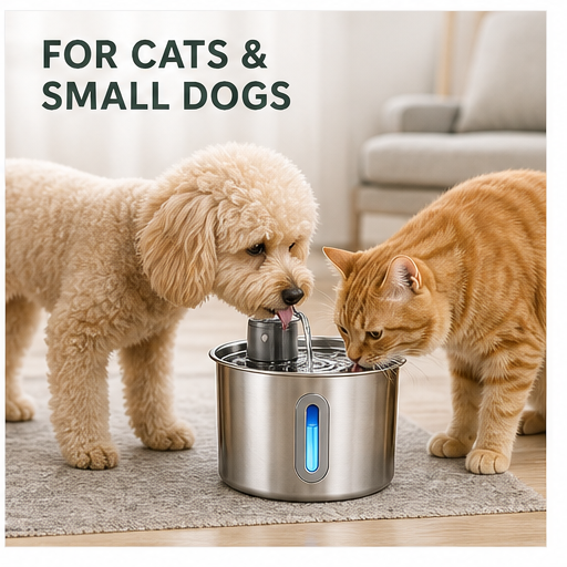 HYGEON SenseSteel 2.2L Infrared Sensor Pet Water Fountain