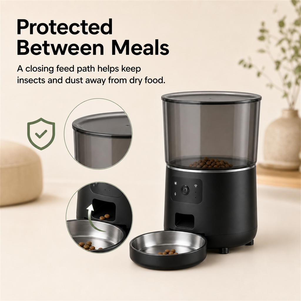 HYGEON ViewFeed 4L Smart Pet Feeder with HD Camera & Two-Way Audio