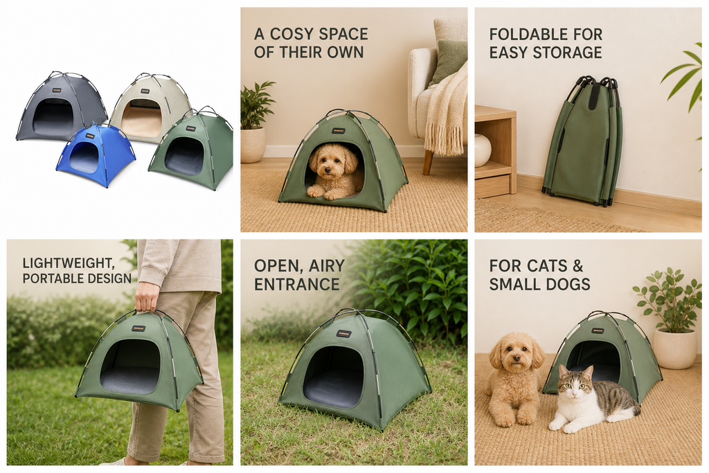 HYGEON TrailTent Foldable Pet Shelter for Cats & Small Dogs