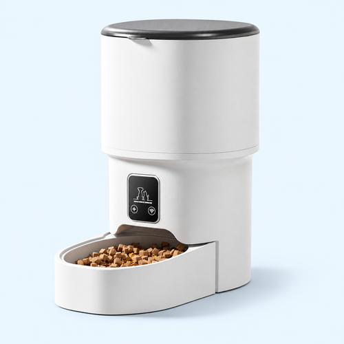 Compact Wi-Fi Pet Feeder – Pearl White