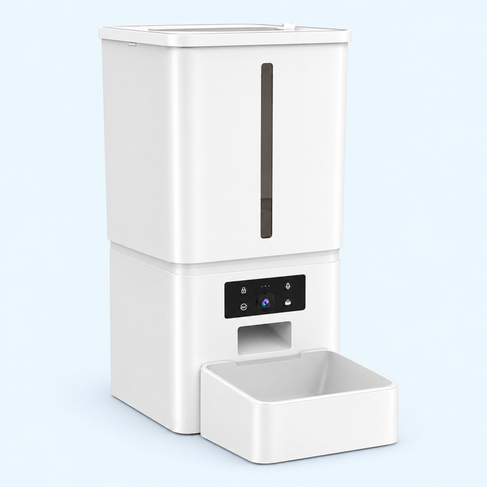 15 L Dog Feeder with Camera — White