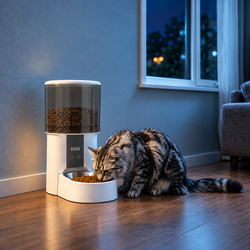 4 L Wi-Fi Pet Feeder with Stainless Steel Bowl — White and Smoke — image 2