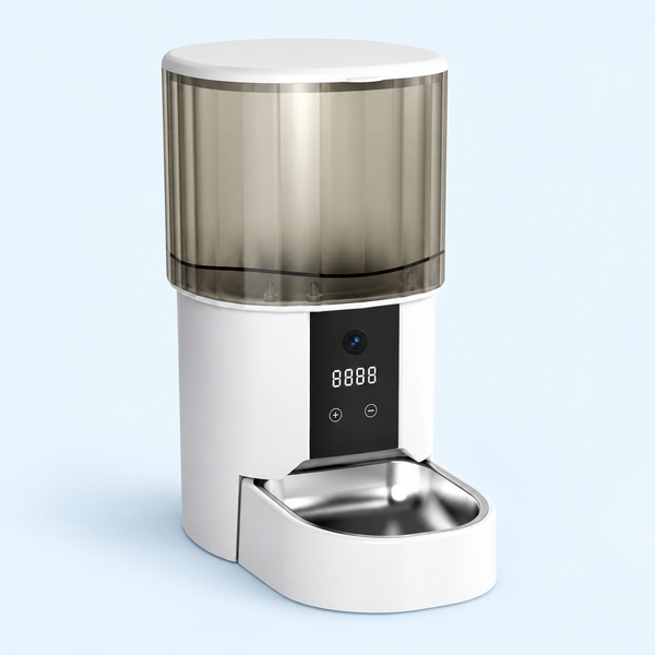 4 L Wi-Fi Pet Feeder with 1080p Camera — White