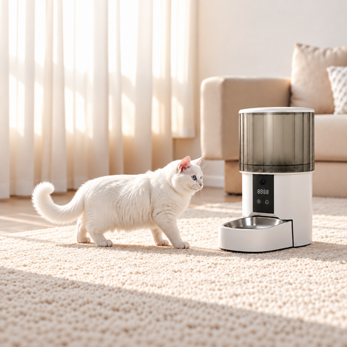 4 L Wi-Fi Pet Feeder with 1080p Camera — White — image 2