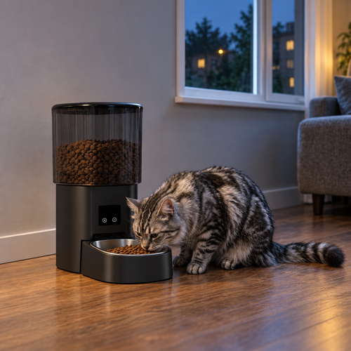 4 L Automatic Pet Feeder with Timer — Black — image 2
