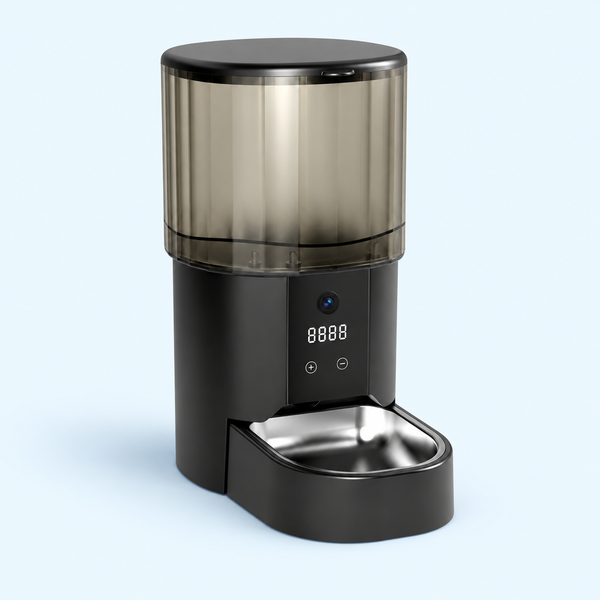 4 L Wi-Fi Pet Feeder with 1080p Camera — Black