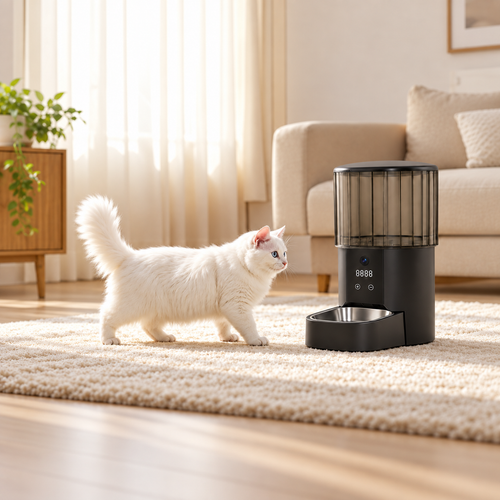 4 L Wi-Fi Pet Feeder with 1080p Camera — Black — image 2