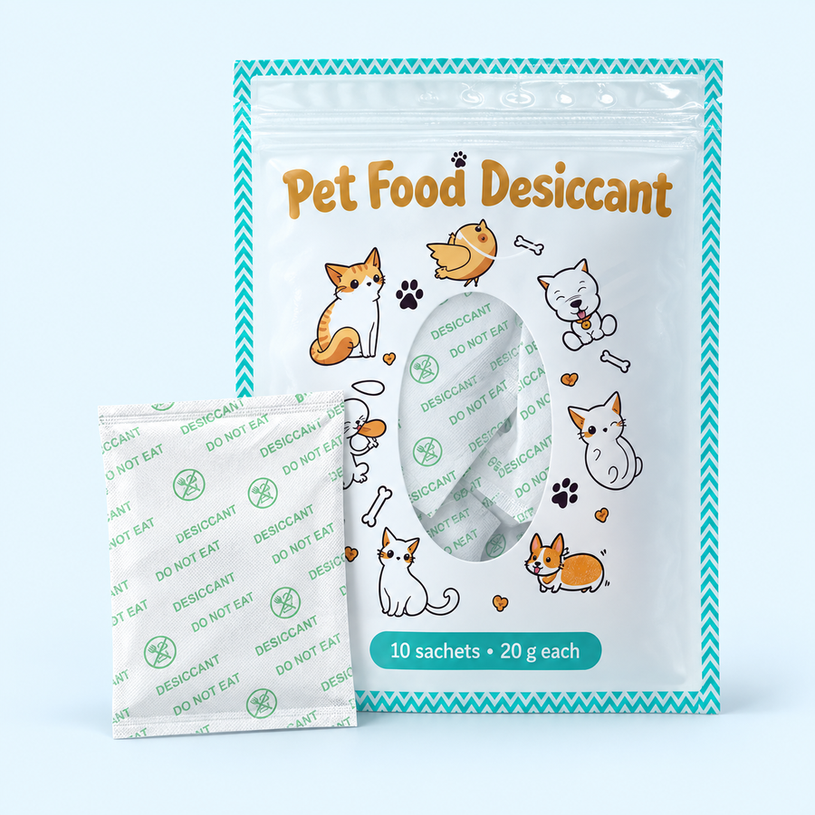 Pet Food Desiccant Sachets — 10 Pack