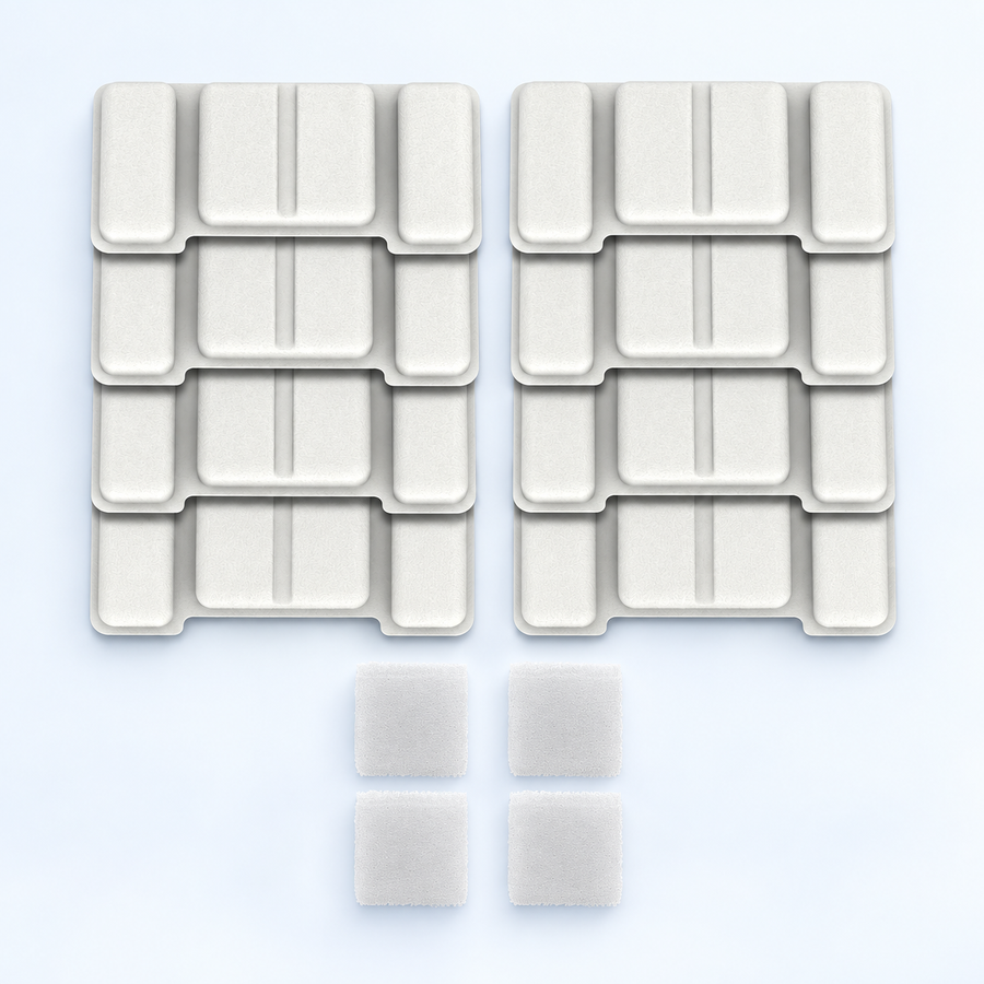 SenseSteel TY09 Filter Set — 8 Cartridges + 4 Pump Sponges