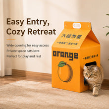 HYGEON CartonHide Fold-Flat Cardboard Cat House & Scratcher